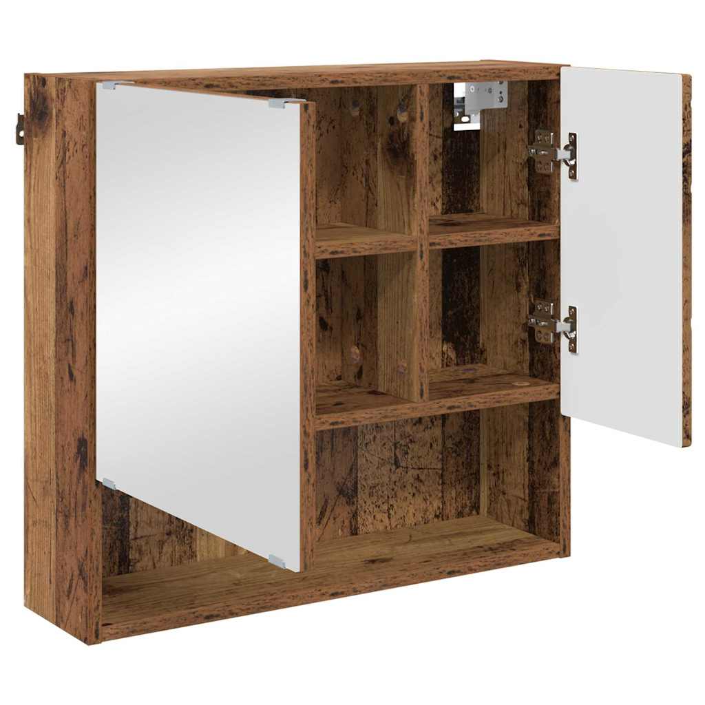 Spiegelschrank mit Regal Altholz 59 x 17 x 55 cm Holzwerkstoff